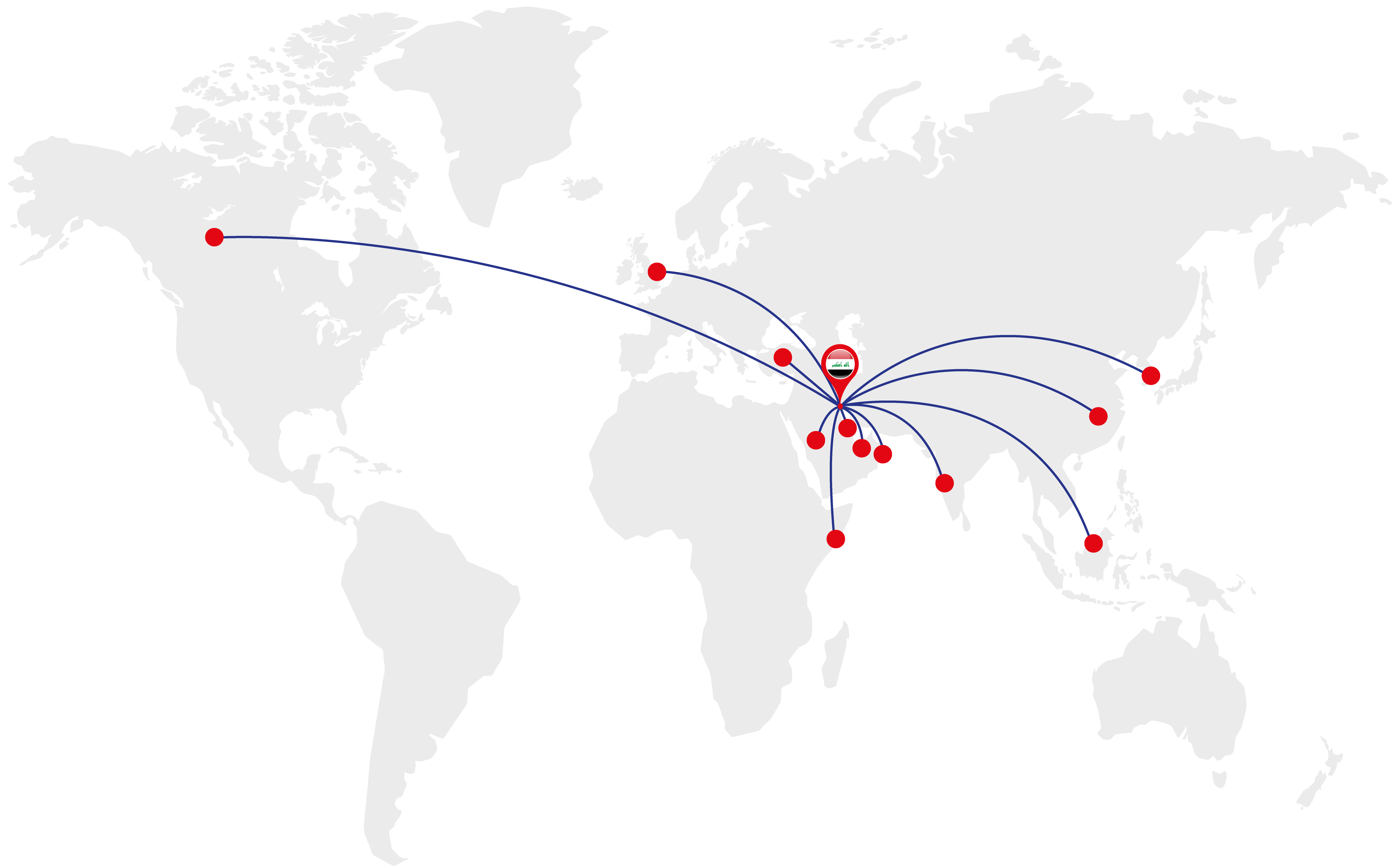 World-Map-with-Flight-route